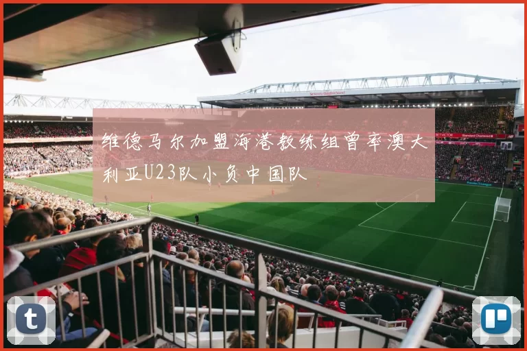 维德马尔加盟海港教练组曾率澳大利亚U23队小负中国队